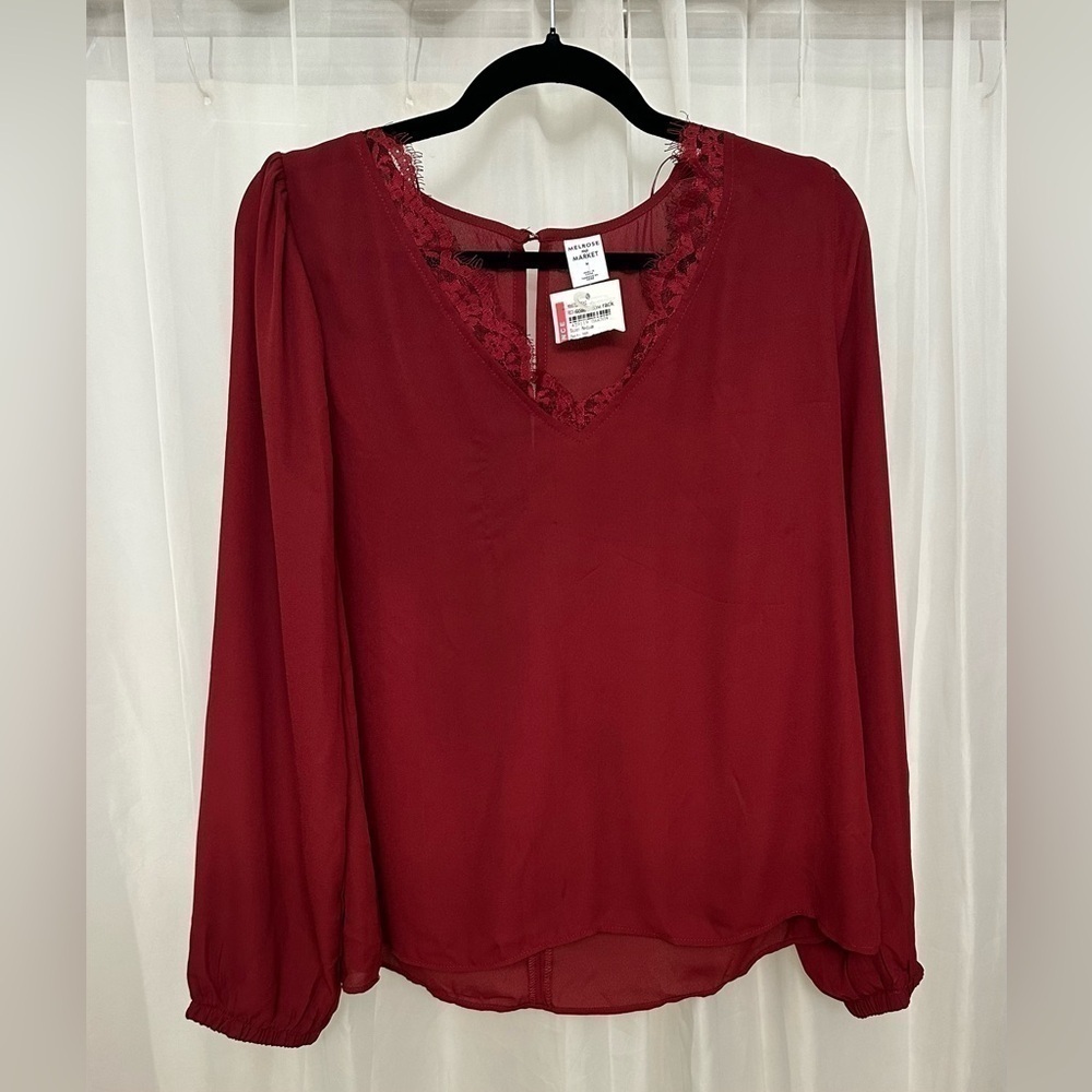 1-NWT Melrose & Market peasant blouse size M - Picture 3 of 7